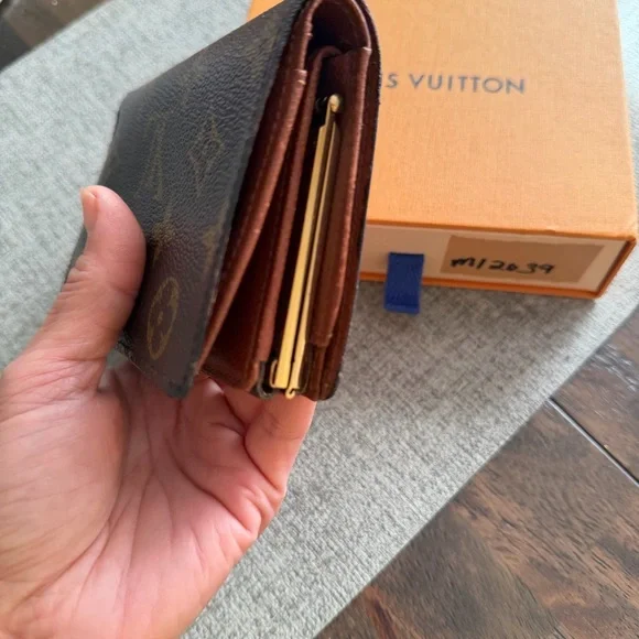 Louis Vuitton Monogram Canvas Snap Card Holder in Brown & Gold - Picture 7 of 15